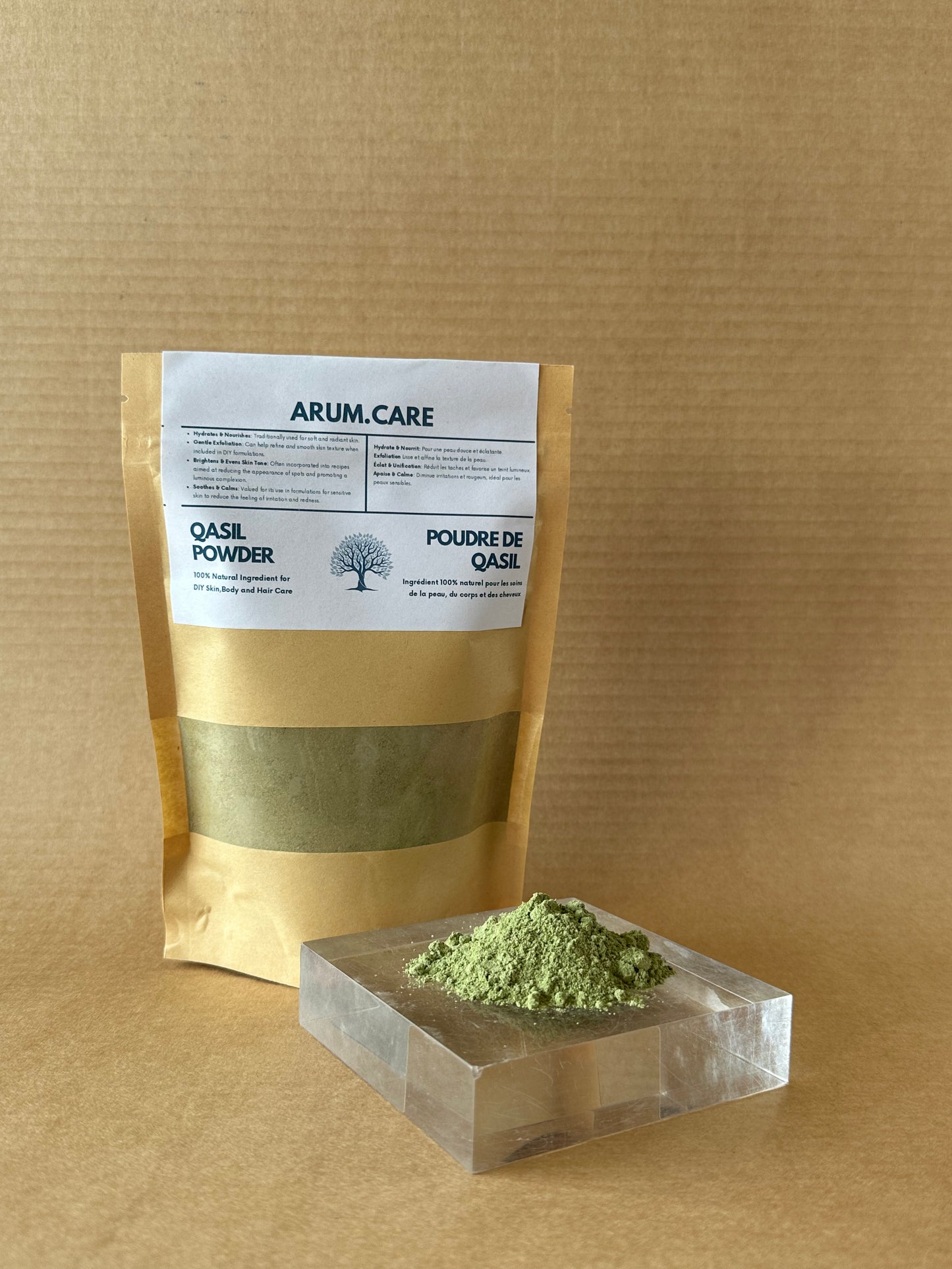 Qasil Pure Powder - Face, Hair and Body Care, For Radiant, Nourished Skin, Naturally